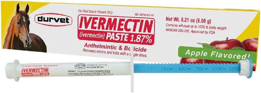 Ivermectin Horse Dewormer Paste 1.87% Apple Flavor | 6.08g