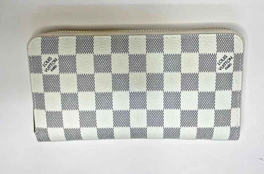 Louis Vuitton Damier Azur Zippy Wallet – Zip Around Long Wallet Purse | White