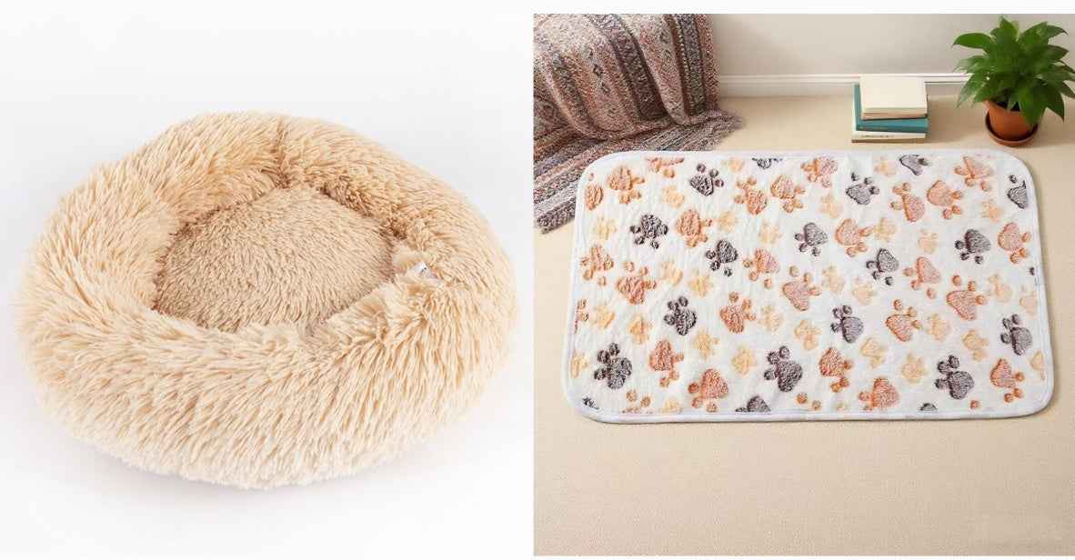 Dog Beds For Small Dogs Round Plush Cat