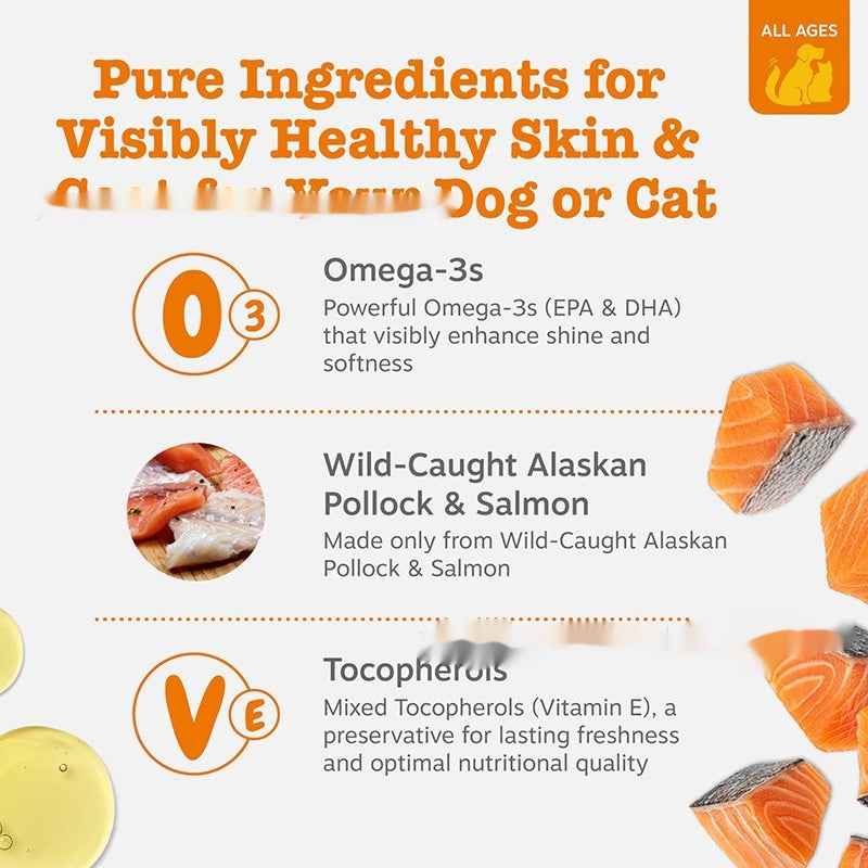 Pet Salmon Fish Oil Nourishing Serum For A Shiny Coat And Healthy Skin