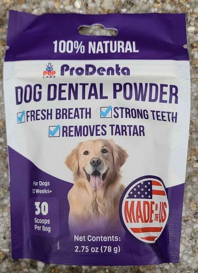 ProDenta All-Natural Dog Breath Freshener Powder | Dental Care Supplement for Dogs 2.75 oz