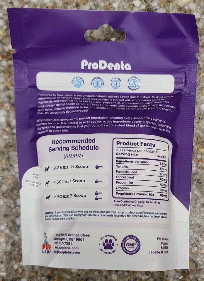 ProDenta All-Natural Dog Breath Freshener Powder | Dental Care Supplement for Dogs 2.75 oz